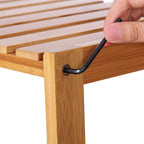 Bathroom board - 5 shelves - bamboo - natural