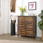 Side cupboard - sideboard cabinet - kitchen cupboard - bathroom cabinet - vintage brown/black