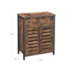 Side cupboard - sideboard cabinet - kitchen cupboard - bathroom cabinet - vintage brown/black