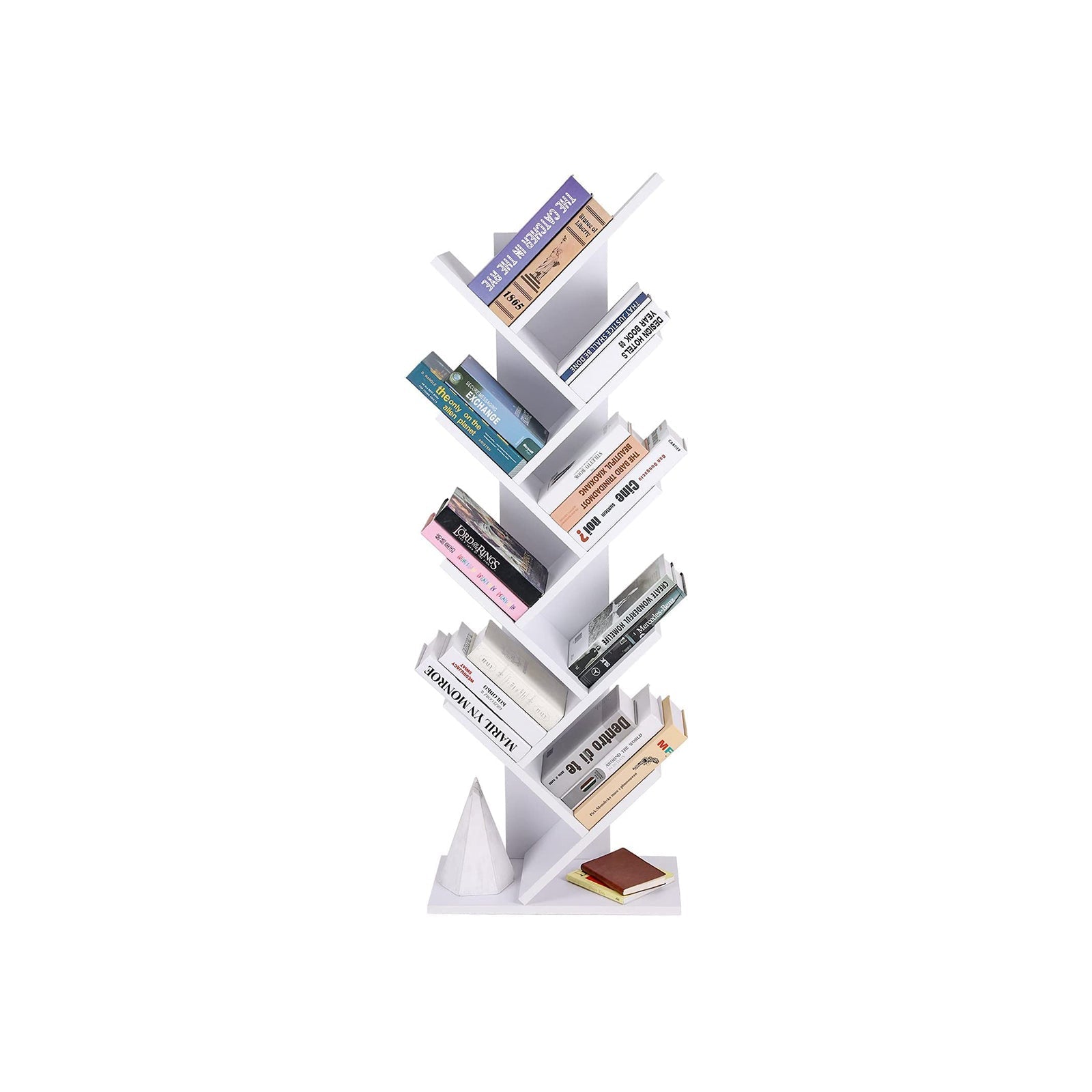 Bookcase - Standing cupboard - 8 levels - White