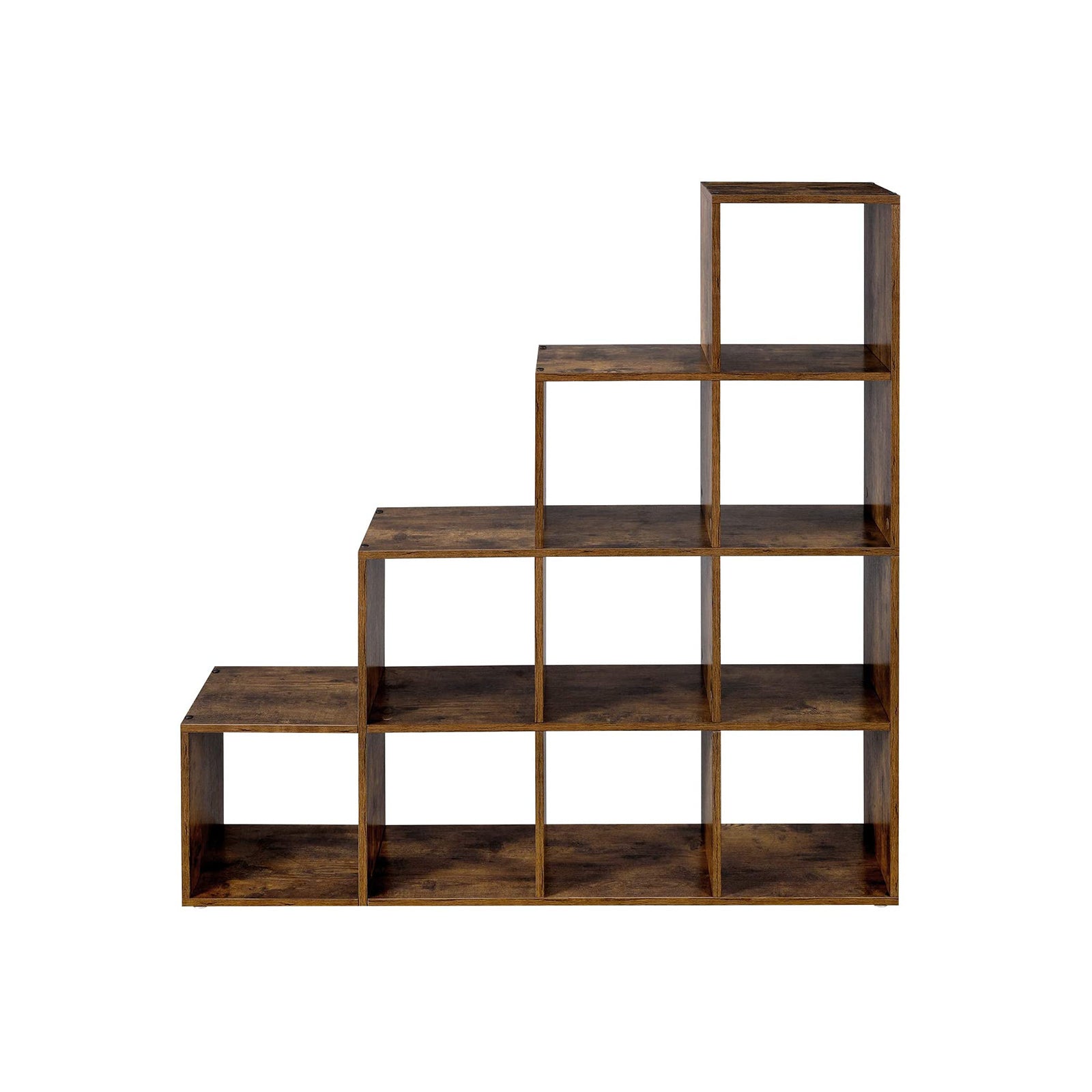 Bookcase - Storage cupboard with 10 shelves - Dark brown - Vintage design