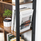 Bookcase - Living room cabinet - Storage cabinet - Standing rack - Vintage Brown/Black