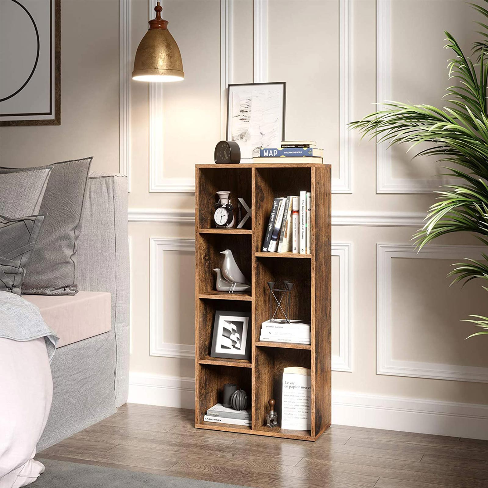 Bookcase - Standing Plankenkast - Living Room Cabinet - Vintage Brown
