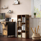 Bookcase - Standing Plankenkast - Living Room Cabinet - Vintage Brown