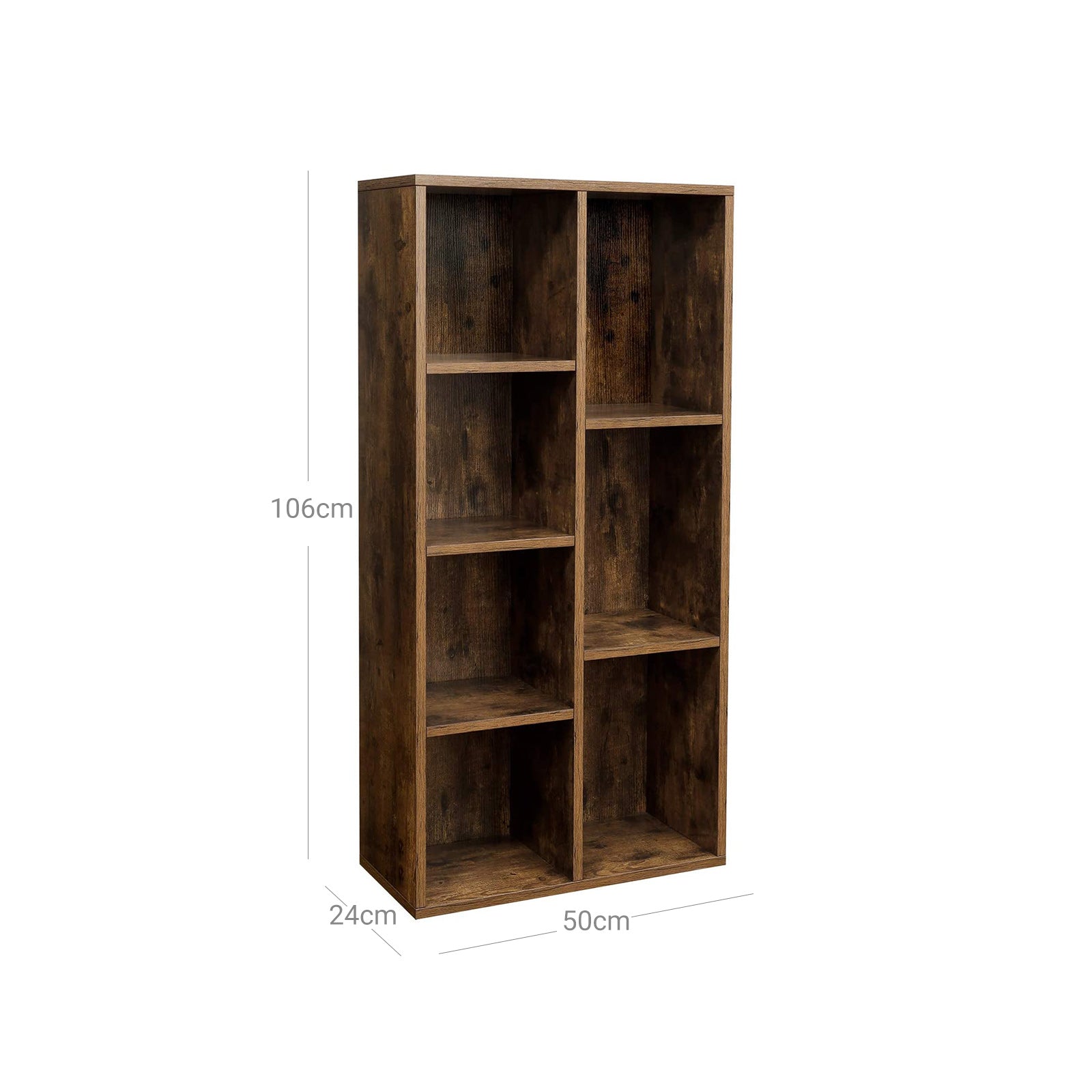Bookcase - Standing Plankenkast - Living Room Cabinet - Vintage Brown