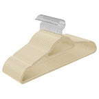 Clothing hangers - Velvet - Set of 20 - 0.6 cm thick - White