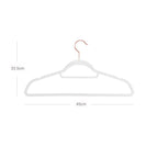 Velvet clothes hangers - Anti -slip pendants - Set of 50 - White
