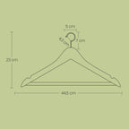 Wooden clothing hangers - Set of 50 - Solid wood - Sturdy finish