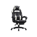 Game chair - Gaming office chair with footrest - black/red