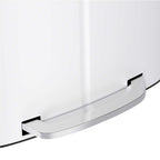 Waste bin - 2 compartments - 2 x 20 l - metal with pedal - 40 l - white