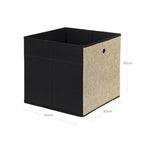 Storage boxes - Foldable - Set of 6 - Brown/Gray
