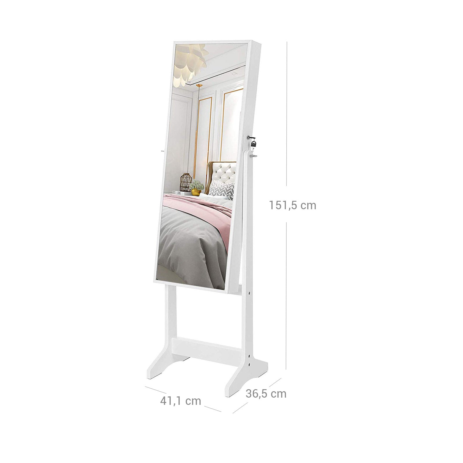 Jewelry box - with large mirror