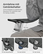 Portable camping chair set of 2 with armrests