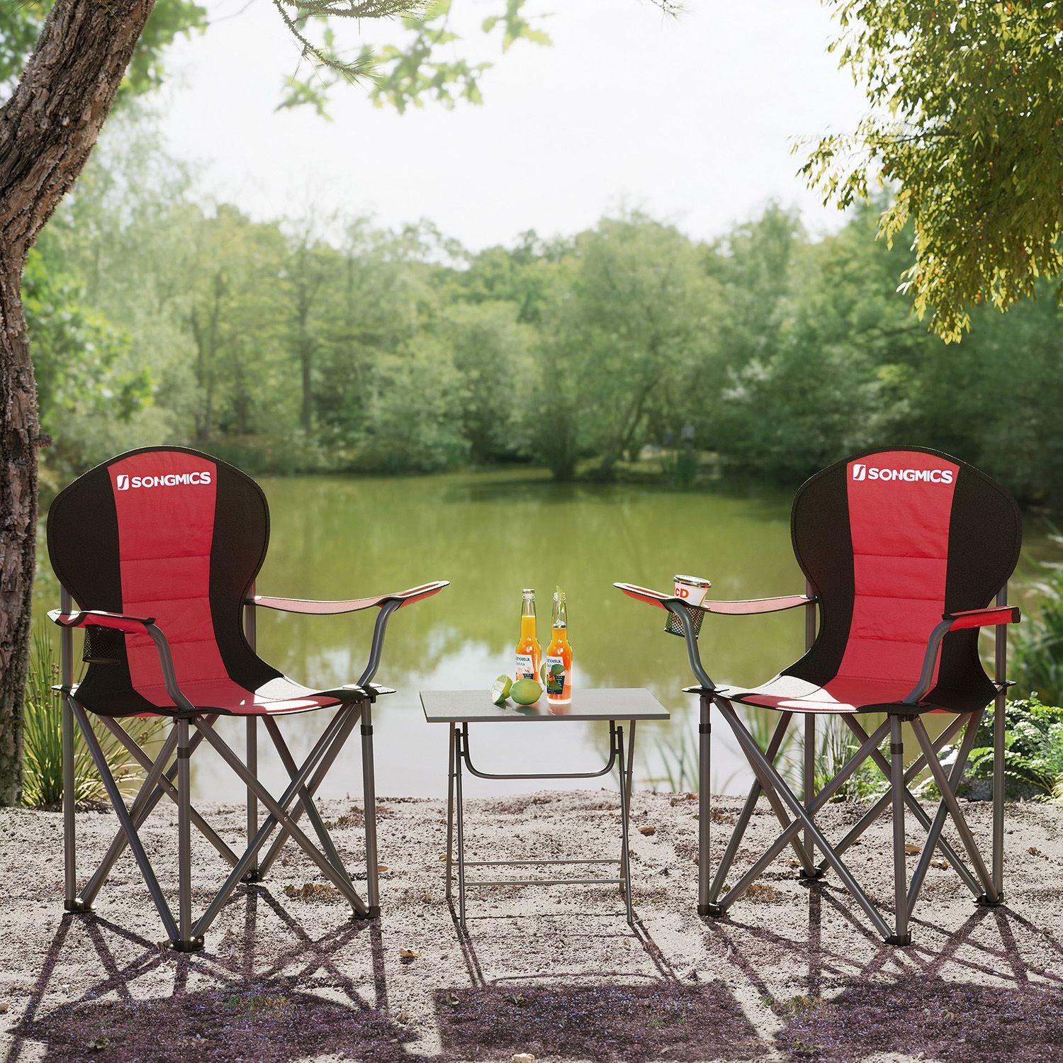 Camping chair - with foam -laid seat