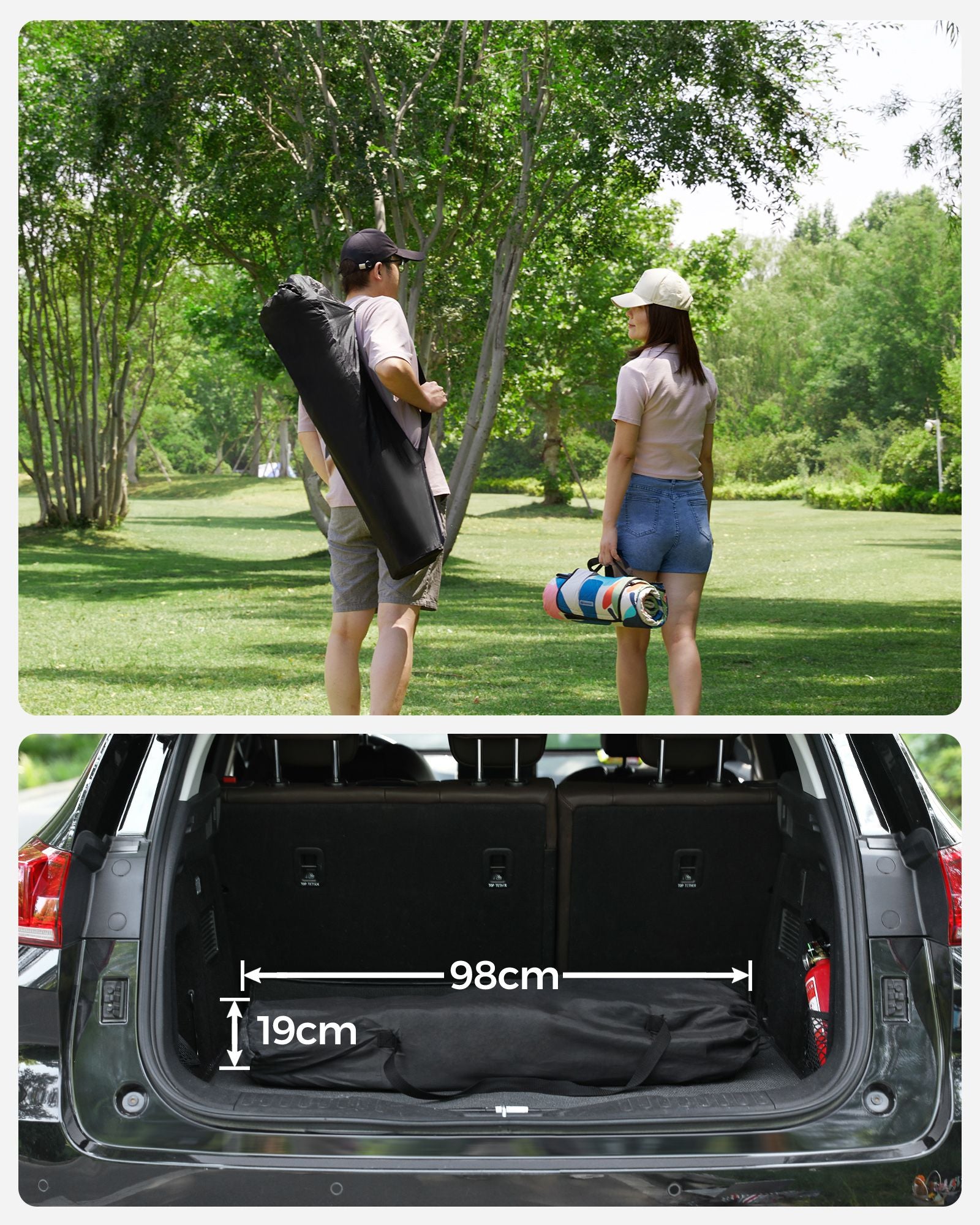 Camping chair - with foam -laid seat