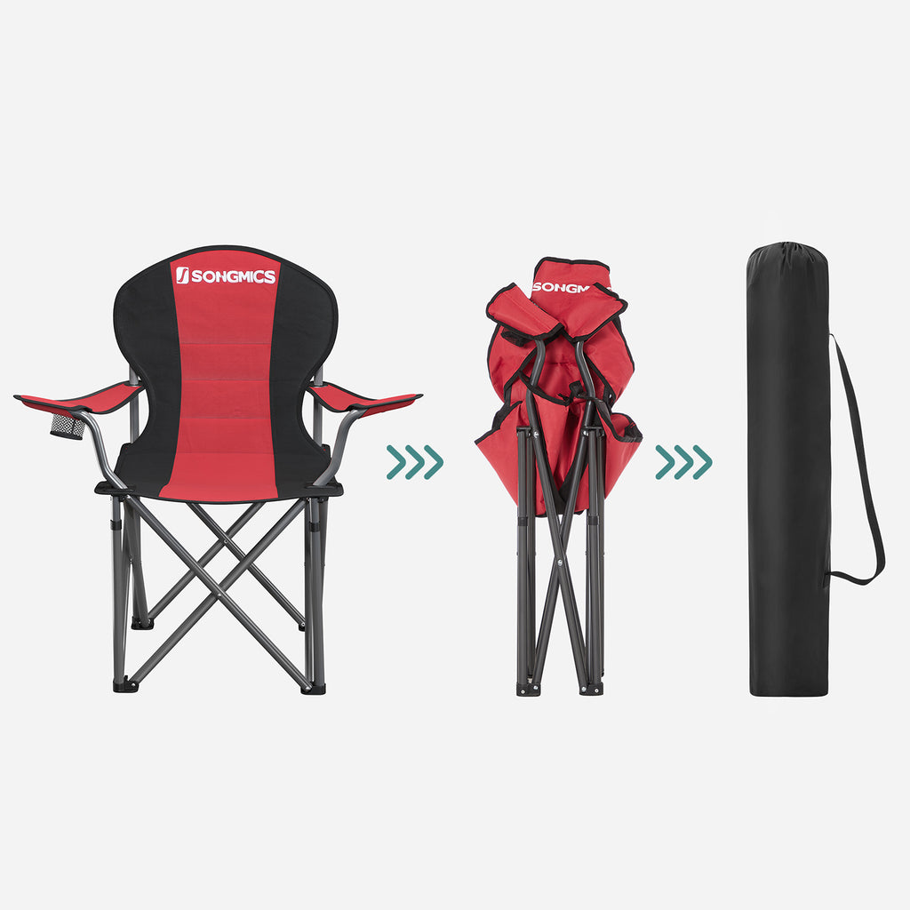 Camping chair - with foam -laid seat