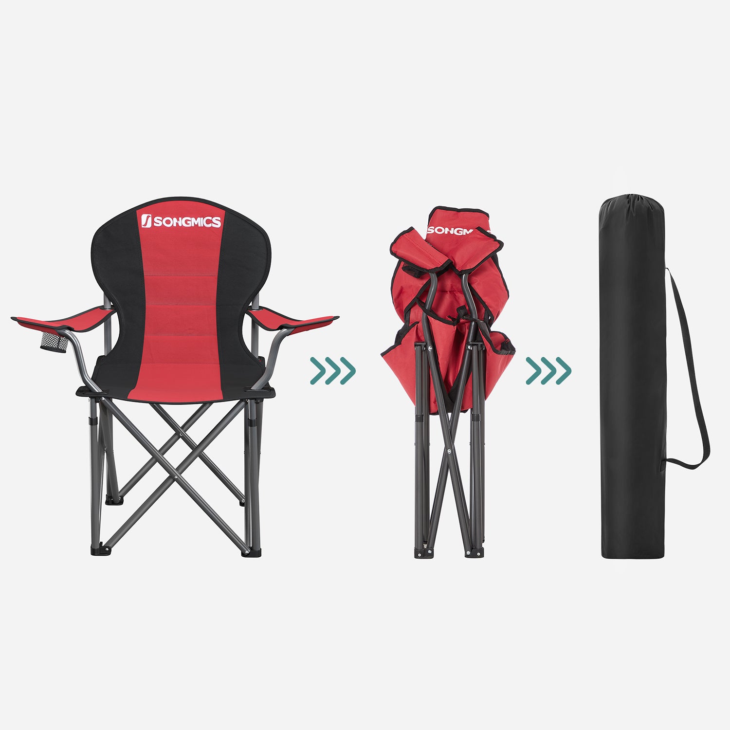 Camping chair - with foam -laid seat