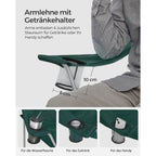 Camping chair - Set of 2 with cup holder - Dark green