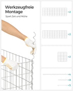 Schans baskets - Set of 10 - For stones - 5 x 10 cm mesh width