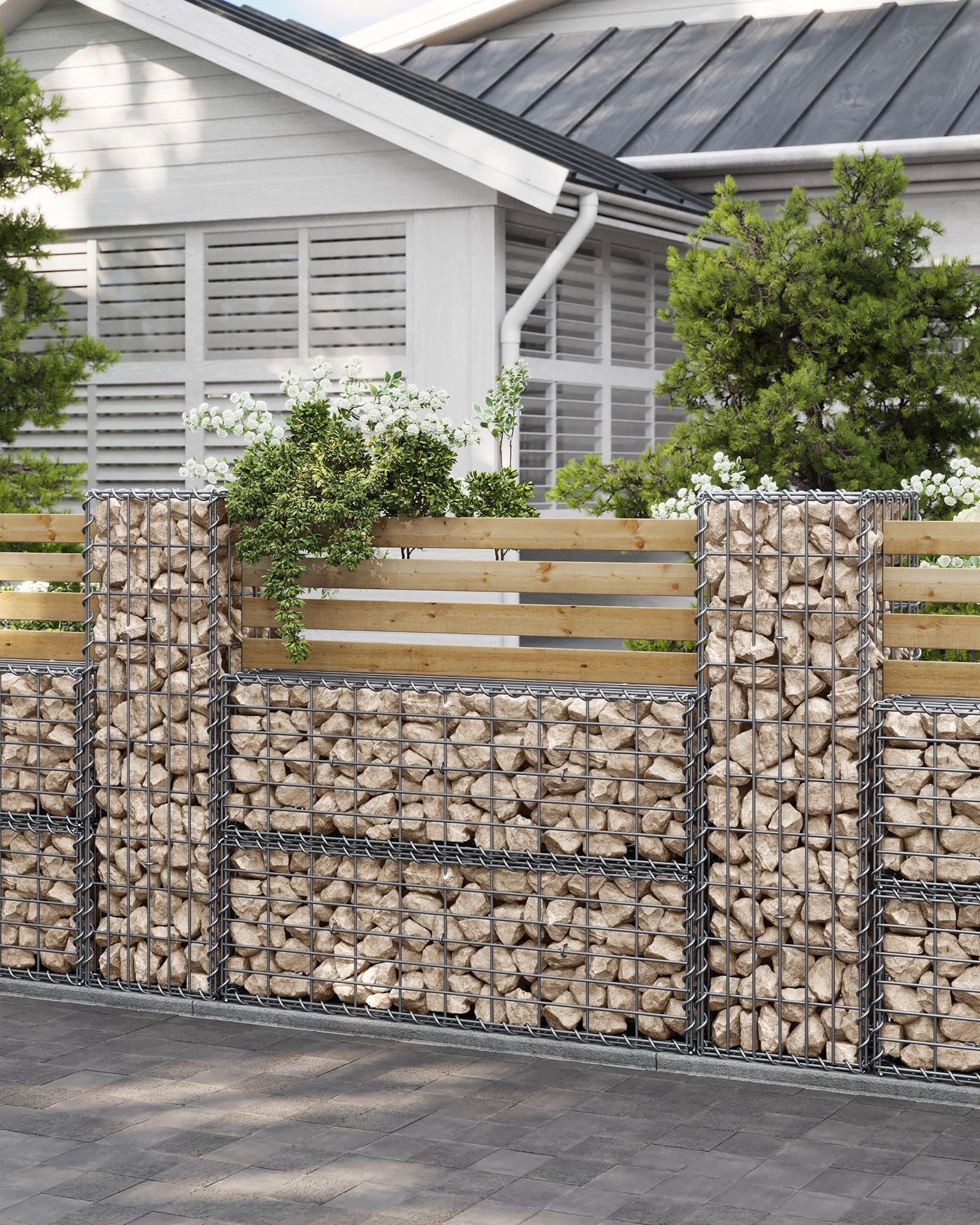 Schans baskets - Set of 10 - For stones - 5 x 10 cm mesh width