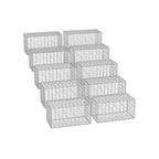 Wire baskets - For stones - 5 x 10 cm mesh width - set of 10