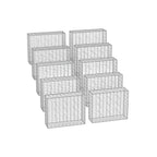 Set of 10 Schans baskets - 100 × 80 × 30 cm - silver