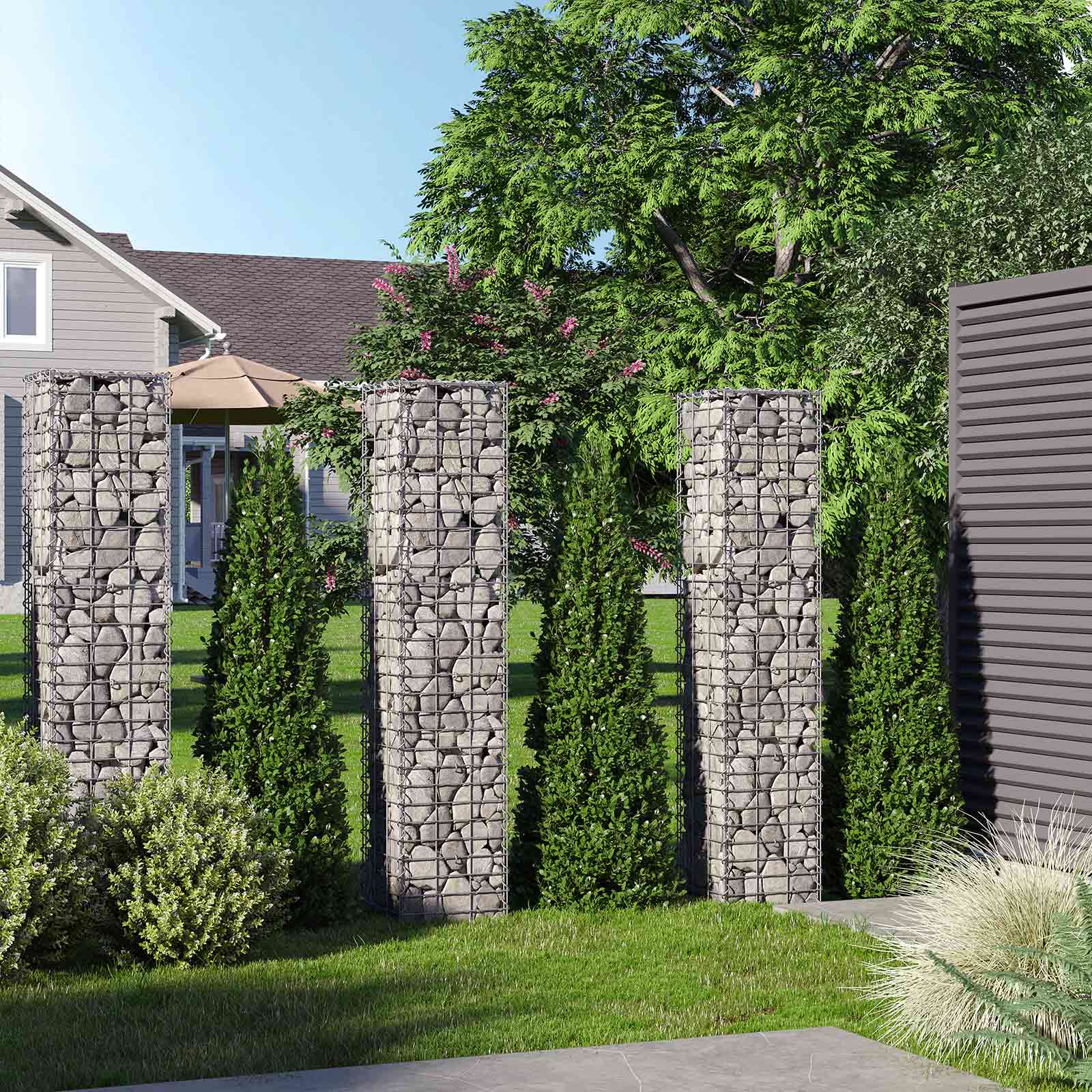 Schanskorf - Gabion Steenkorf - Wire High - 5 x 10 cm Maas - Silver