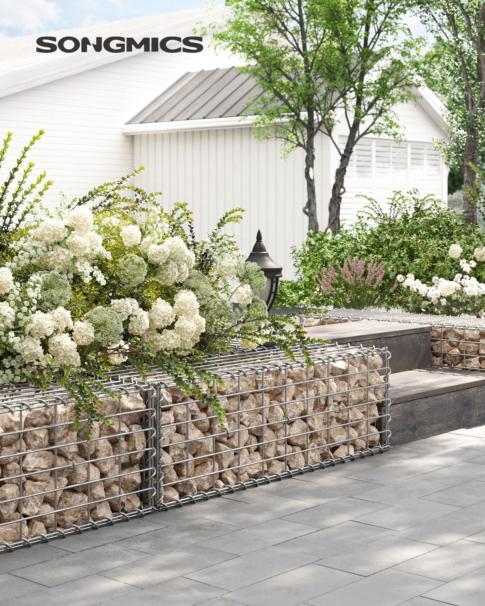Schans baskets - Set of 2 - For stones - 5 x 10 cm mesh width