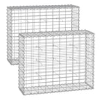 Set of 2 Schans baskets - 100 × 80 × 30 cm - silver