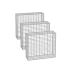 Set of 3 Schans baskets - 100 × 30 × 30 cm - silver