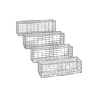 Schans baskets - Set of 4 - 5 x 10 cm Maaswoodte - Silver