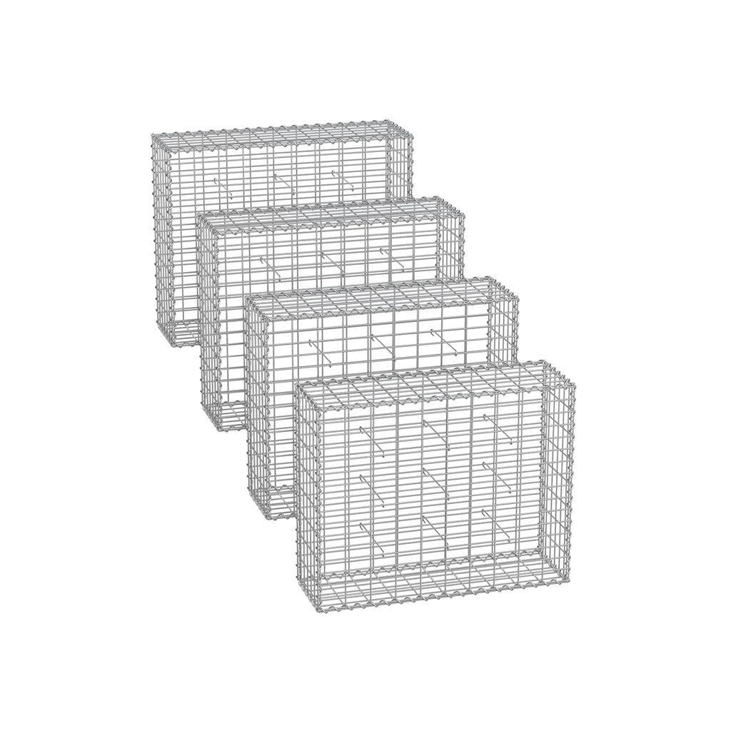 Set of 4 Schans baskets - 100 × 80 × 30 cm - silver