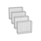 Set of 4 Schans baskets - 100 × 80 × 30 cm - silver