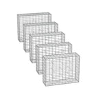 Set of 5 Schans baskets - 100 × 80 × 30 cm - silver