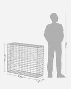 Set of 5 Schans baskets - 100 × 80 × 30 cm - silver