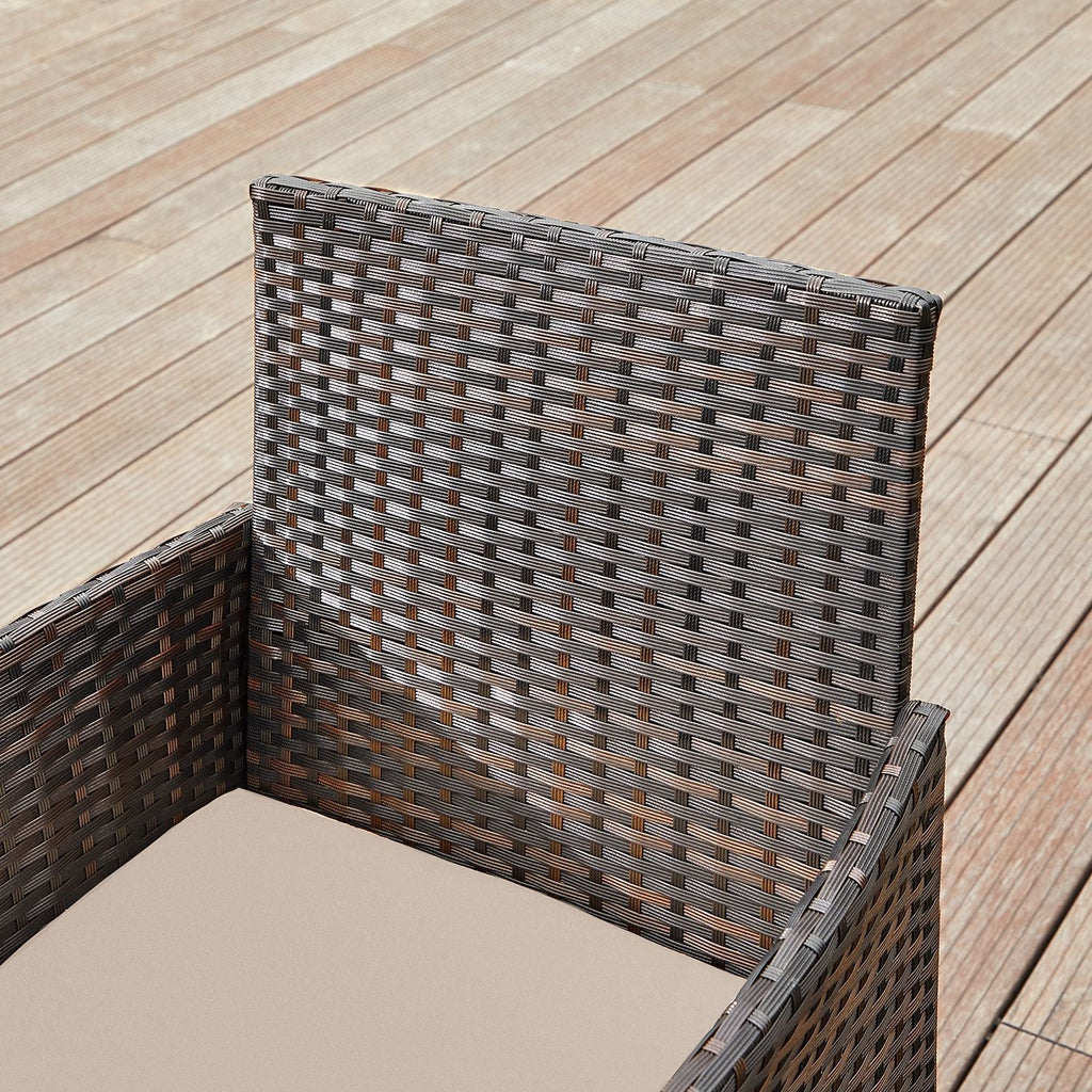 Garden furniture set - Lounge set - 2 chairs and table - patio furniture - brown