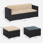 Garden furniture set - with pillows