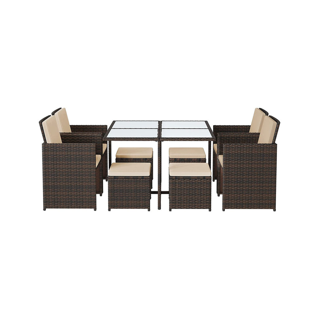 Garden furniture set - Dining table with chairs - set of 9 - Garden set