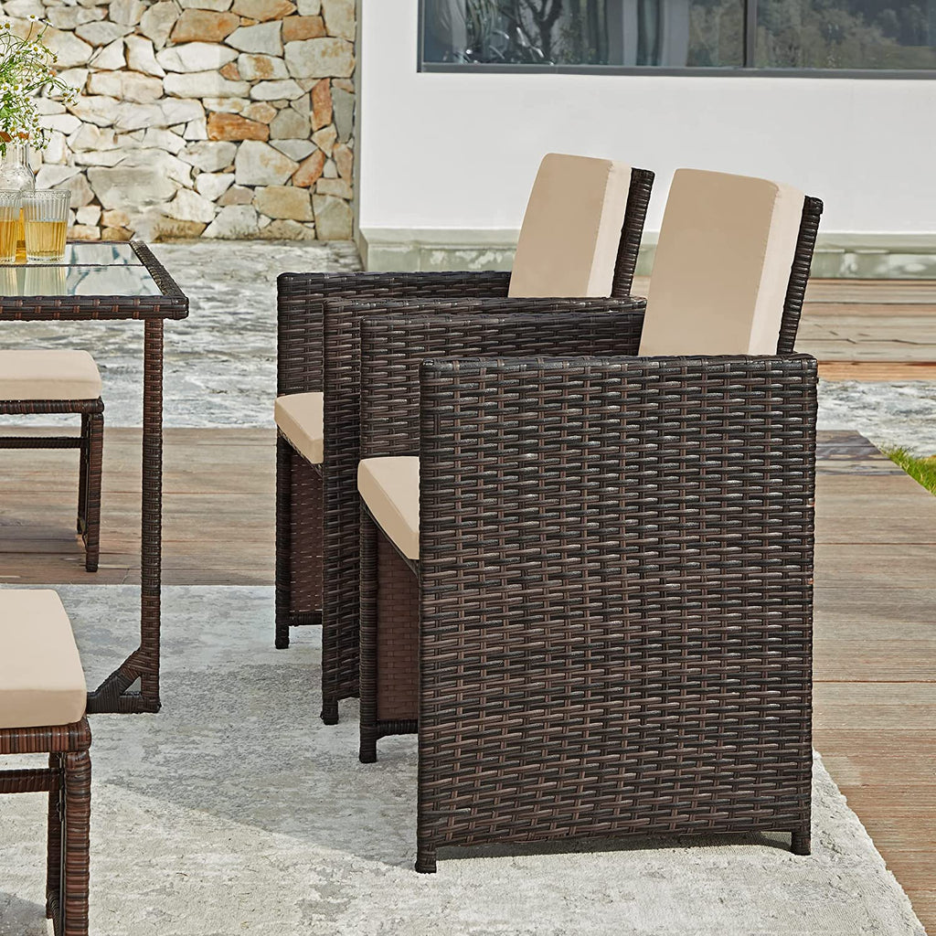 Garden furniture set - Dining table with chairs - set of 9 - Garden set