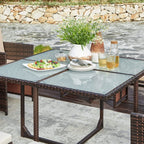 Garden furniture set - Dining table with chairs - set of 9 - Garden set