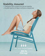 Balcony furniture set - set of 3 - with table and 2 chairs - sea blue