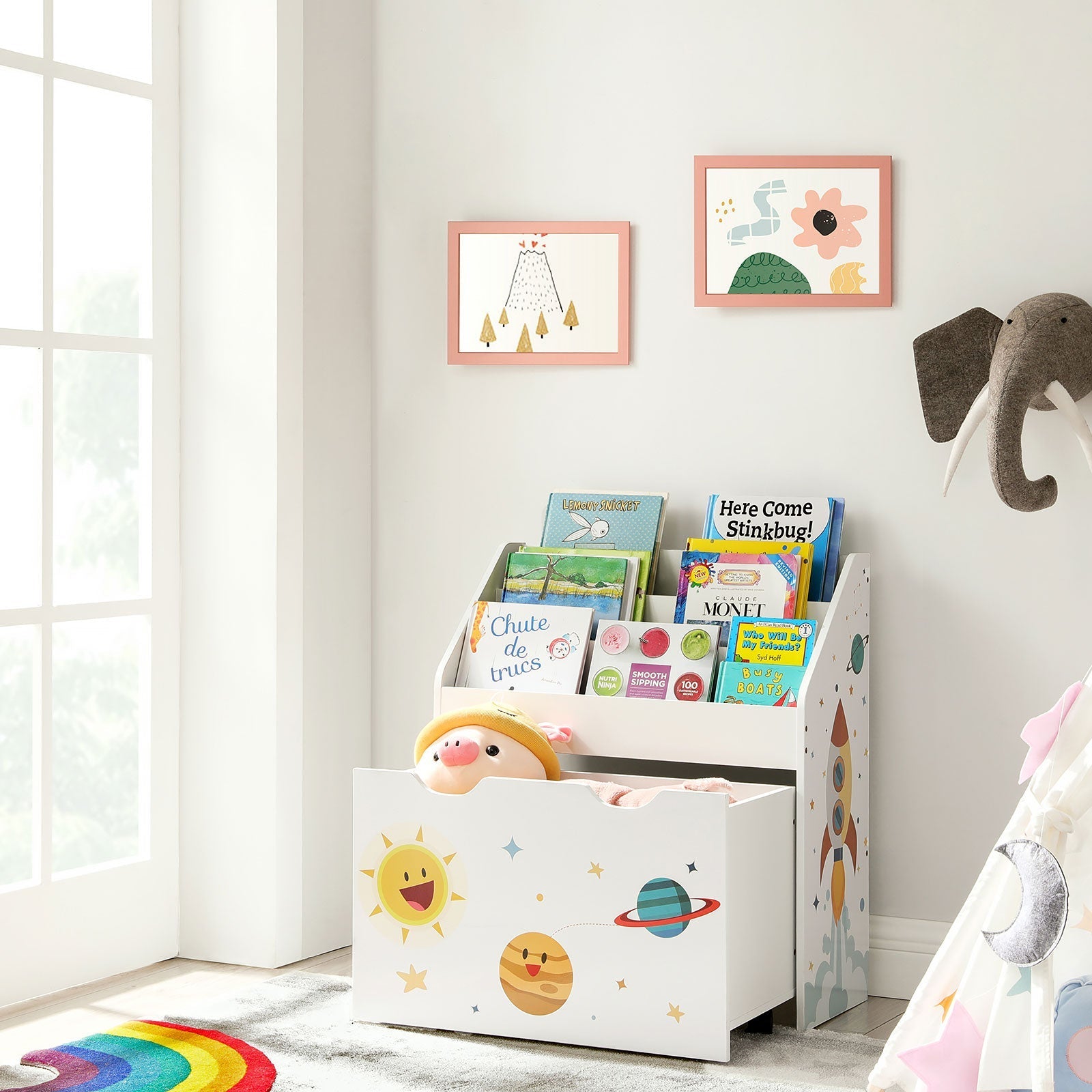 Storage rack - children's cabinet - colorful - for toys and clothing