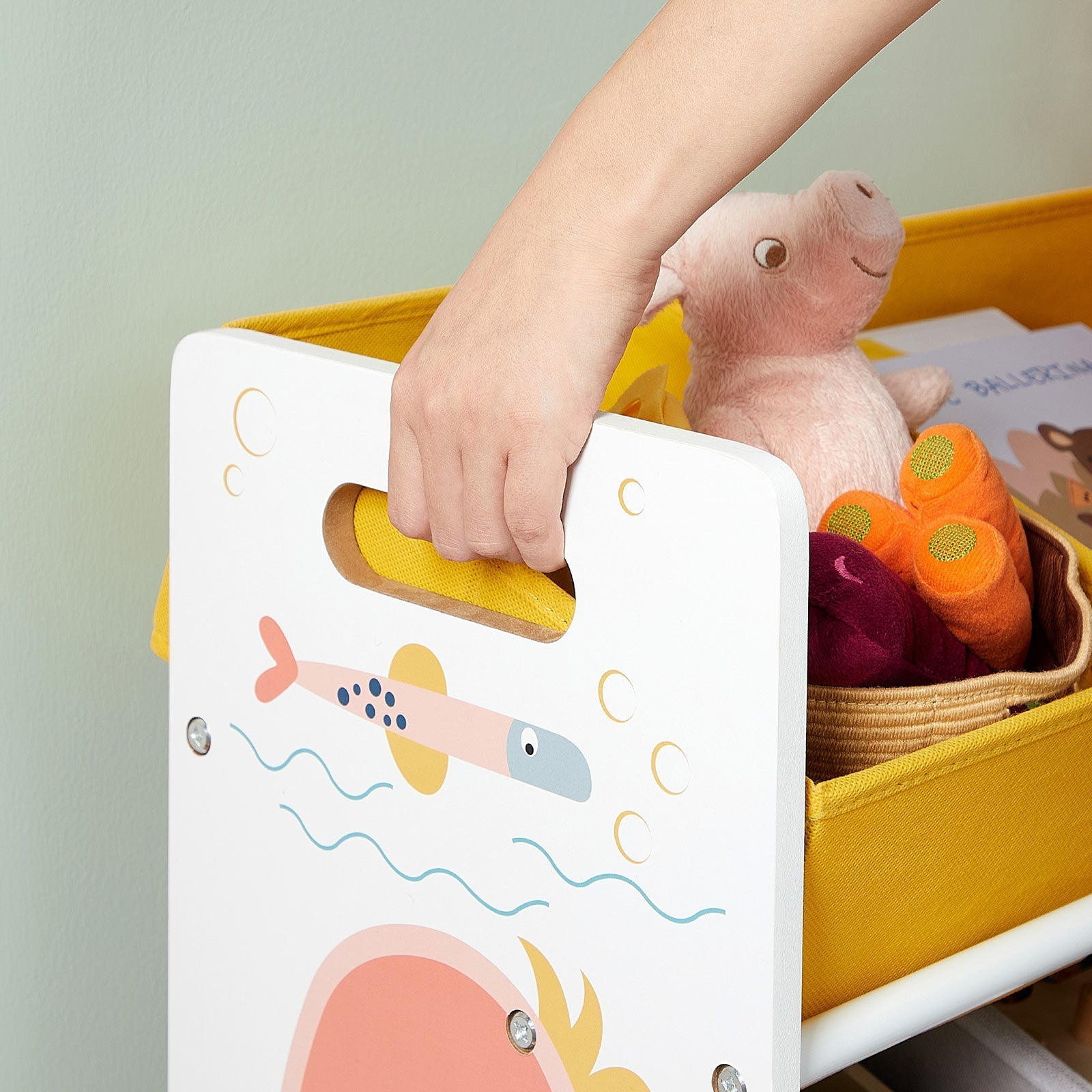 Storage rack - children's cabinet - colorful - for toys and clothing