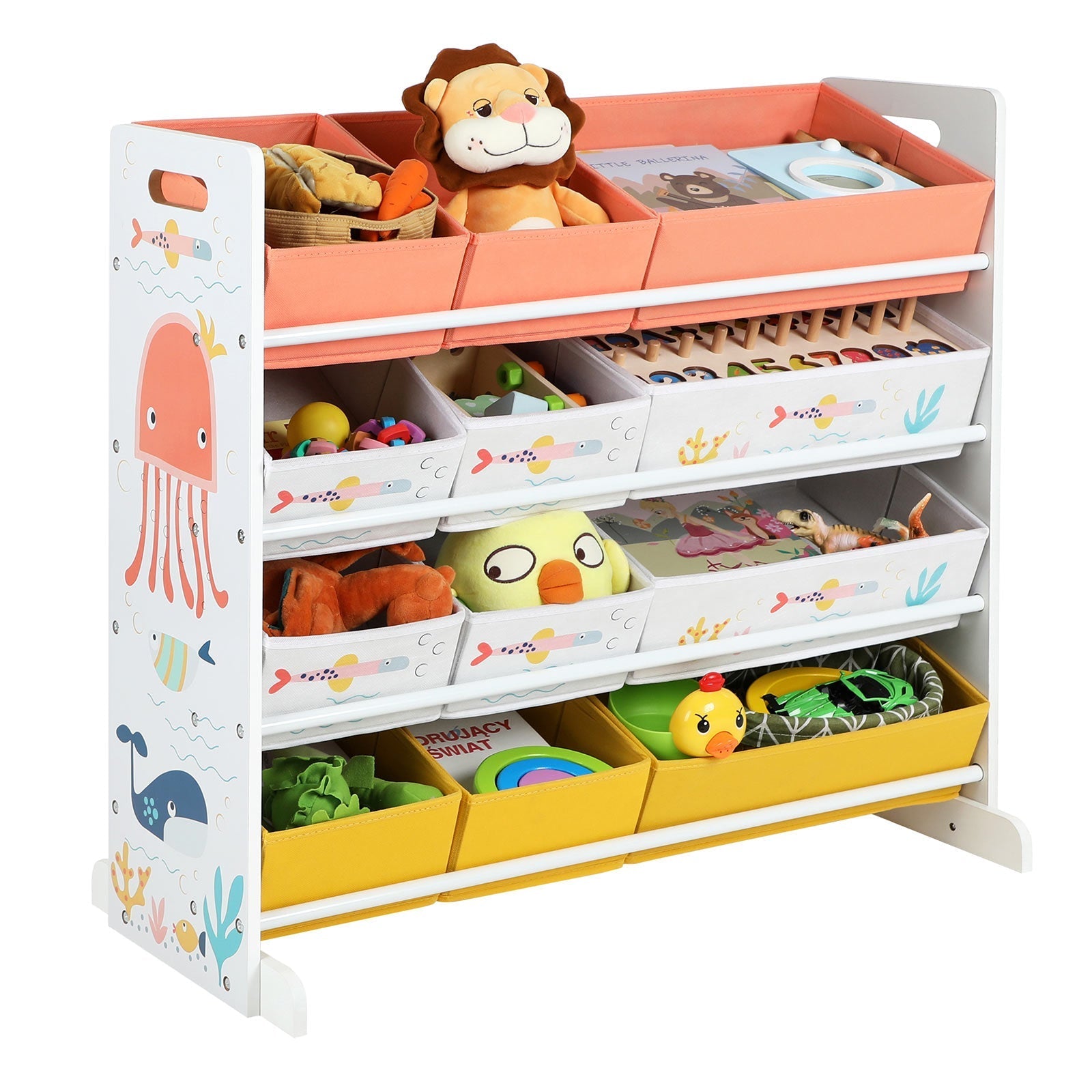 Storage rack - children's cabinet - colorful - for toys and clothing