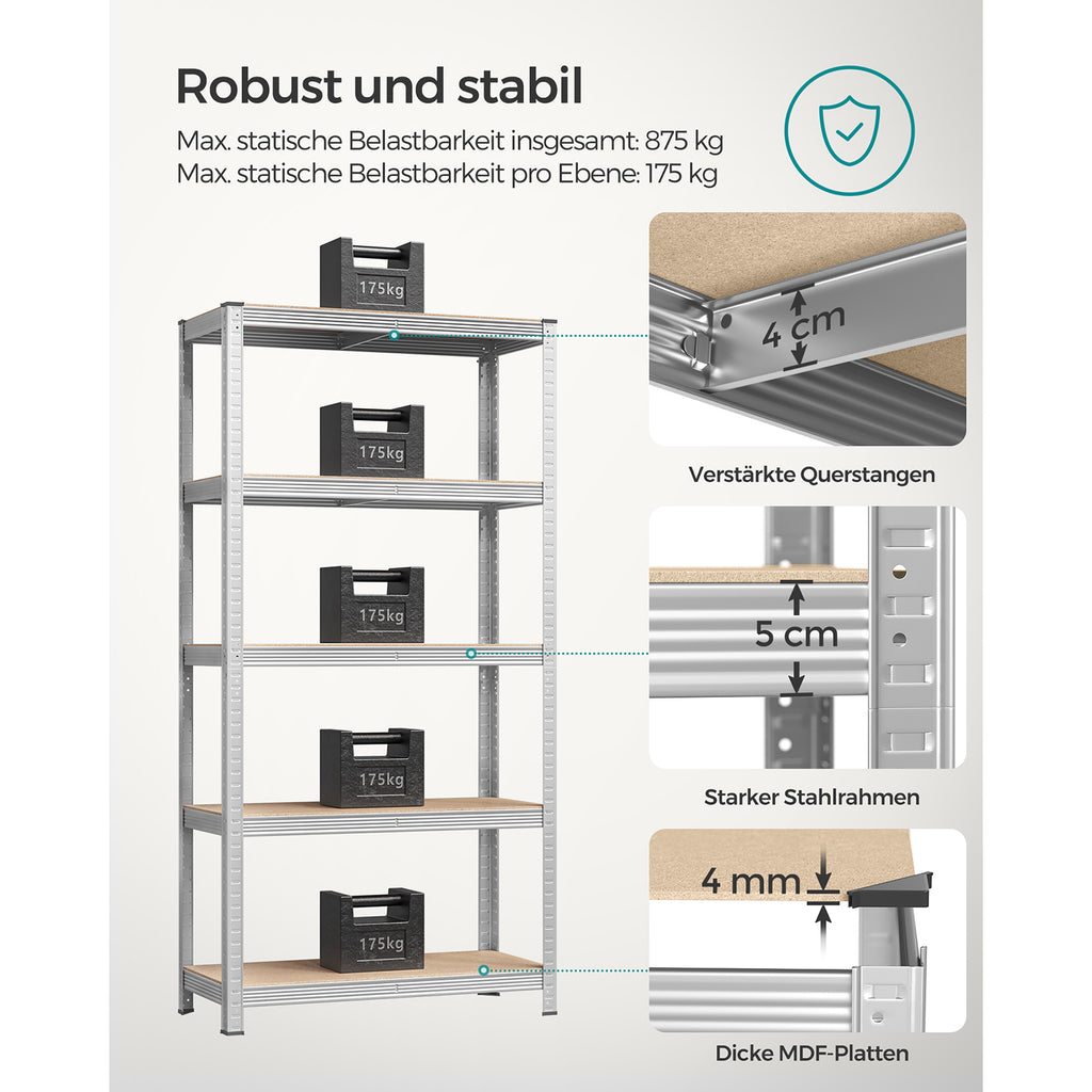 Set of 2 storage boards - Silver