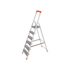 Ladder - Aluminum stairladder - 6 steps - Gray / Orange