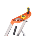 Ladder - Aluminum stairladder - 6 steps - Gray / Orange