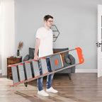 Ladder - Aluminum stairladder - 6 steps - Gray / Orange