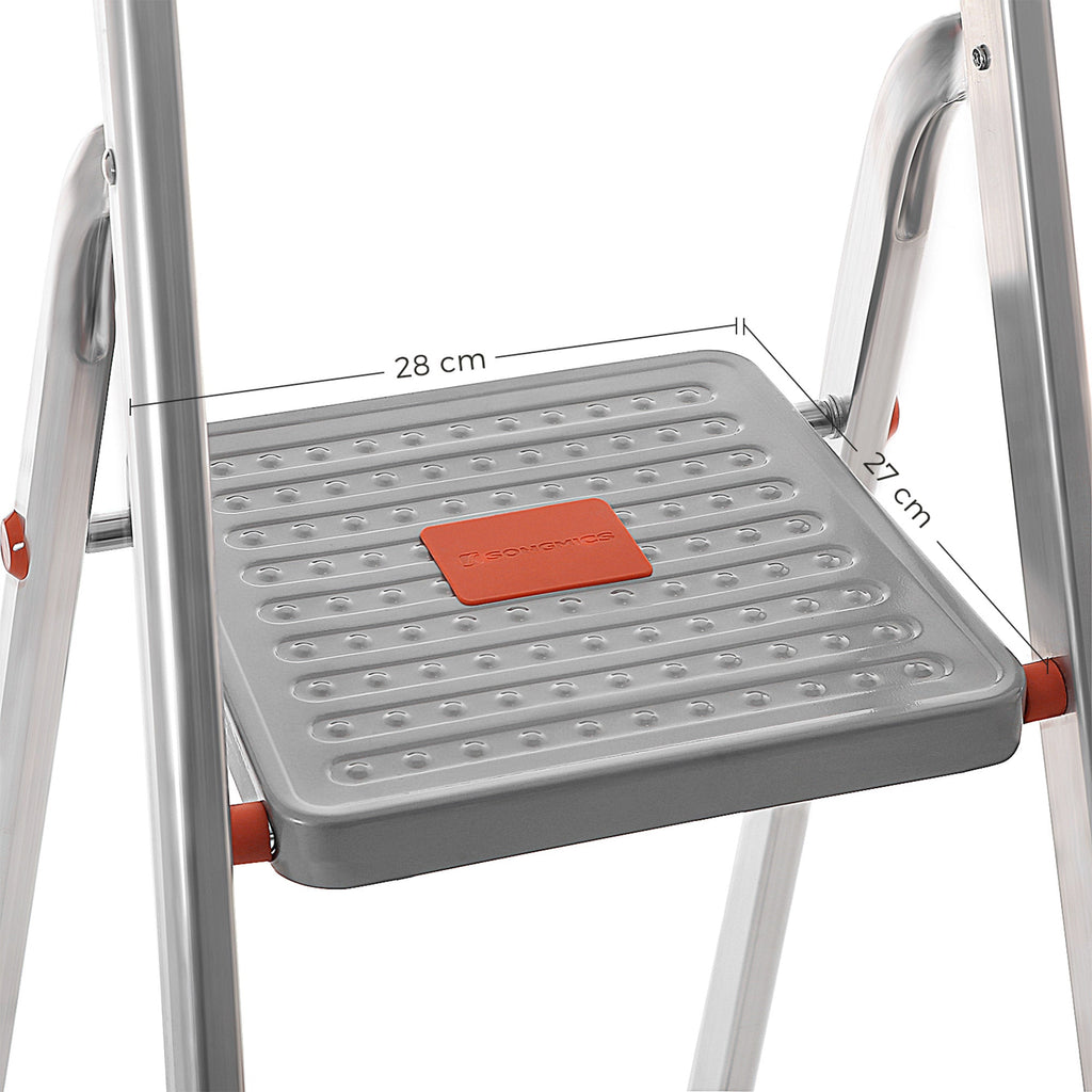 Ladder - Aluminum stairladder - 6 steps - Gray / Orange