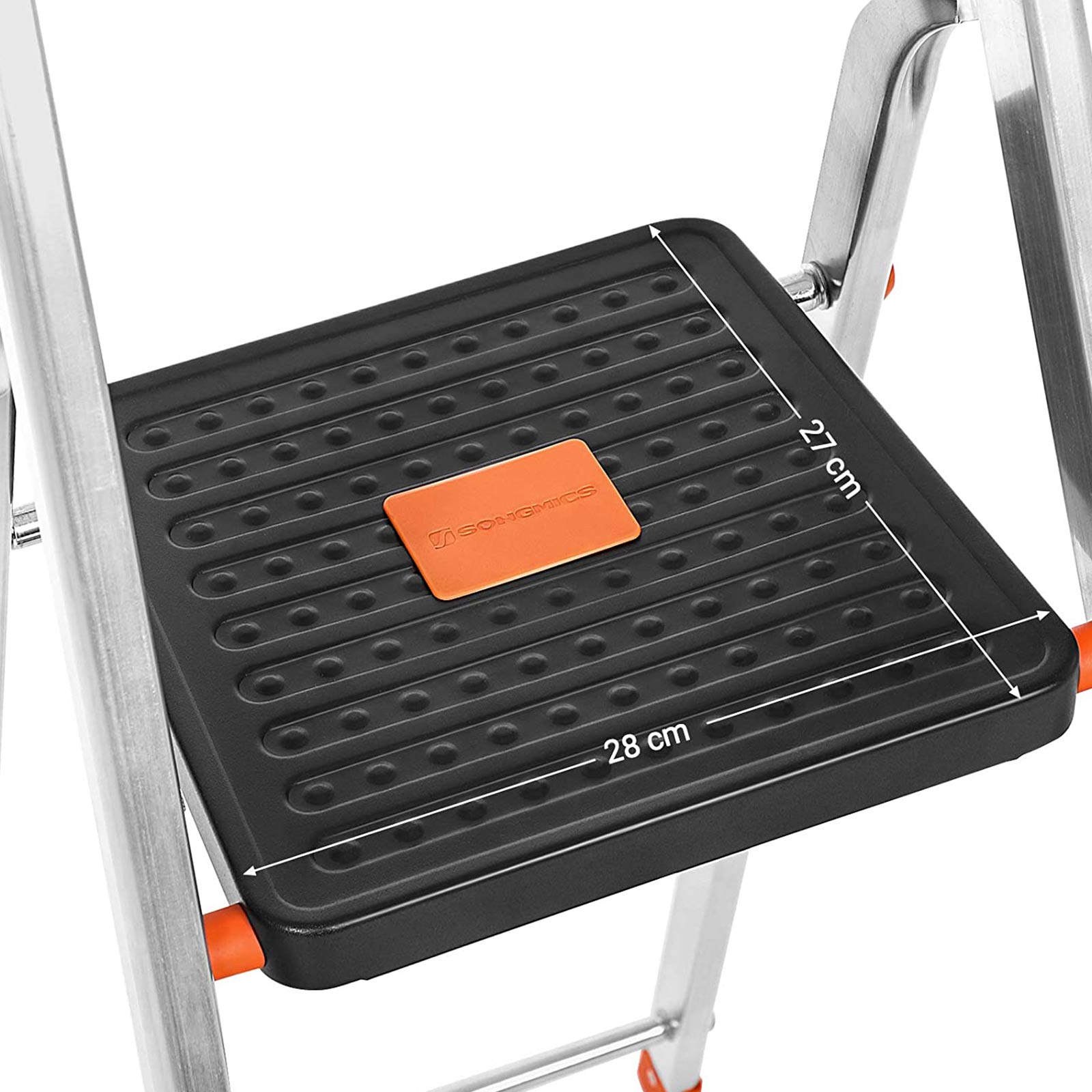 Ladder - 3 steps - Aluminum - Anti -slip feet - load capacity 150 kg